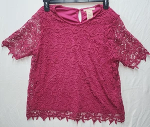 Philosophy Republic Clothing Spitzentop mit Futter Gr. XL EUC!! Farbe Mauve - Bild 1 von 4