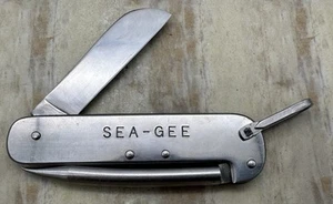 Quality Vintage 4” Sea Gee Maritime Rigging Pocket Knife - 100% Stainless - Picture 1 of 6