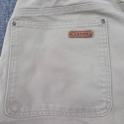 Sorel Mens Cotton Canvas Work Pants Khaki Relaxed Fit Carpenter Utility 42x30 - Image 1 of 4