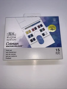 Winsor & Newton Cotman Watercolour Field Set, 15PC/PZ (New&Sealed) - Picture 1 of 5