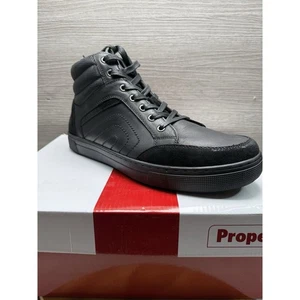 ProPet Kenton High Top Schwarz Leder Turnschuhe Schwarz MCA005L Herren 12 - Bild 1 von 8