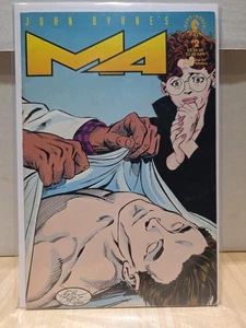 John Byrne's M4 #2 Next Men Dark Horse Cómics Lector de libros abatible copia grapa oxidada - Imagen 1 de 6