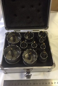 10Pcs 16-53mmHole Saw Drill Bit Set Holes Opener Ti‑Plated Center Drill Tool Kit - Picture 1 of 3