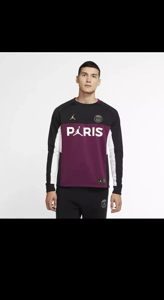 Camiseta deportiva Nike Jordan Paris Saint-Germain PSG manga larga talla pequeña Foto 1 de 2