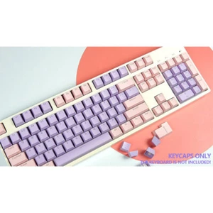 Purple Pink Keycaps Set Doubleshot Shine Through OEM for Cherry MX Keyboards - Picture 1 of 10