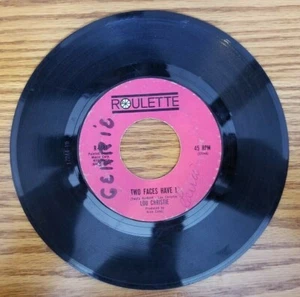 Vintage 45 RPM Lou Christie Two Faces Have I & All That Glitters isn't Gold '63 - Imagen 1 de 2