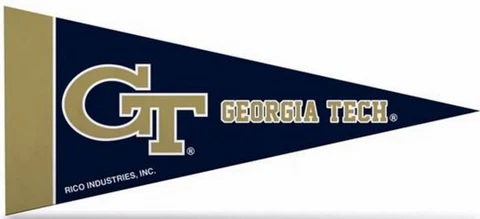 Georgia Tech Felt Mini Pennants, 4" x 9" - Licensed by Rico - Made In USA Cover