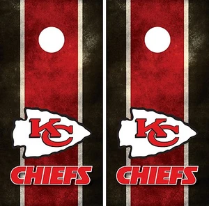 Kansas City Chiefs Cornhole Board Aufkleber Wrap Wraps - Bild 1 von 3