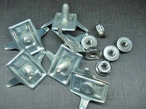6 pc NORS door panel belt quarter panel moulding clips 1952 1953 1954 Mercury - Picture 1 of 6