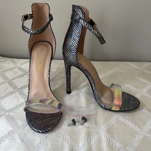 Moda Nova Sandalias de Tacón Multicolor Correa de Tobillo Stiletto - Imagen 1 de 9