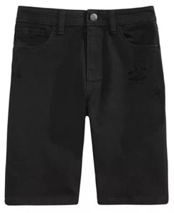 Ring of Fire BLACK PARADISE Big Boys Riot Distressed Slim Denim Shorts, 10 - Picture 1 of 2