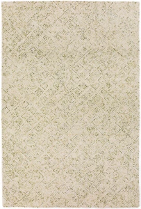 3x5 Dalyn Green Vintage Worn Stressed Floral Door Mat ZZ1 - Aprx 3' 6" x 5' 6" - Picture 1 of 2