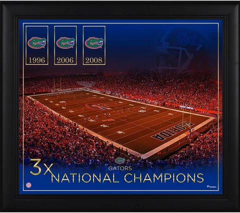 Florida Gators Framed 15x17 Football Champship Count Collage Cover