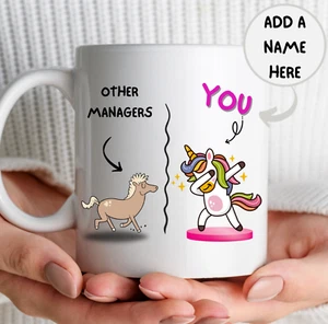 Funny Manager Gift Personalised For Her Thank You Manager Leaving Office Mug - Picture 1 of 4