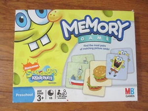 Juego de memoria de Nickelodeon Bob Esponja Milton Bradley MB - Imagen 1 de 3