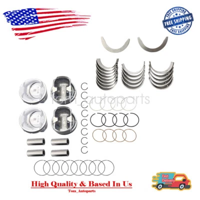 Main Rod Bearing & Piston & Rings For 2010-2016 Hyundai Sonata Kia Optima 2.4L Foto 1 de 4