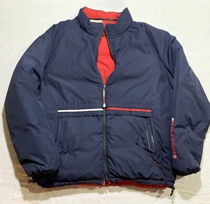 Vintage 90s Y2k Tommy Hilfiger Puffer Coat Sz. XXL Reversible Mens - Picture 1 of 8