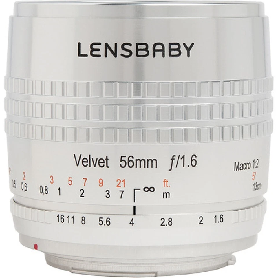 Lensbaby Velvet 56mm f/1.6 SE Lens for Nikon F | Silver - Image 1 of 1