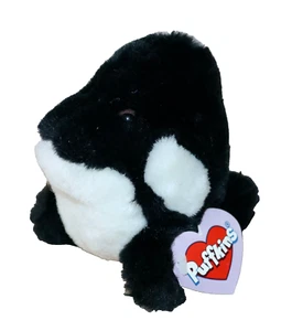Toby The Orca Whale ~ 1998 Puffkins Plush ~ Swibco #6634 DOB 10/11/1997 - Picture 1 of 17