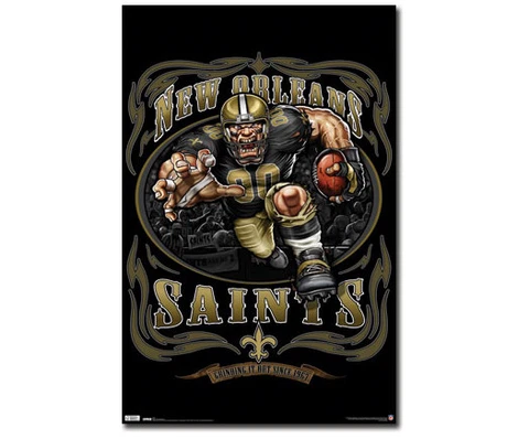 New Orleans Saints GRINDING IT OUT SINCE 1967 NFL Theme Art Logo 22x34 POSTER Cover