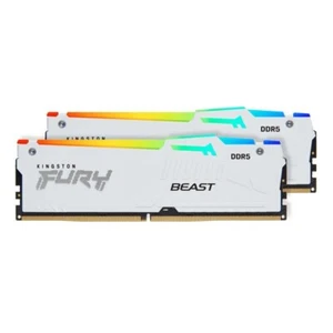 Kingston FURY Beast RGB DDR5 6000MHz CL30 Dual channel Kit (2 x 16 GB) - White - Picture 1 of 1