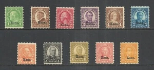 U.S. SCOTT 658 - 668 MLH SET - 1929 KANSAS OVERPRINT ISSUE CAT 216,25 $ - Bild 1 von 2