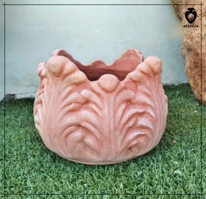 Vaso terracotta rotondo per piante fiori da interno esterno giardino fioriera - Foto 1 di 3