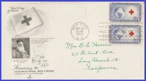 USA3 #1016 ADDR ARTCRAFT FDC STR2 International Red Cross - Picture 1 of 1