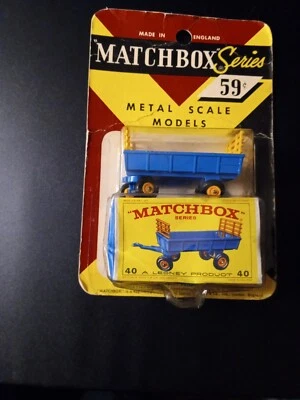 Matchbox Fred Bronner #40C Hay Trailer In Blister Pack - Image 1 of 4