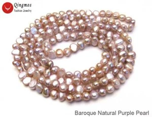 4-5mm Baroque Natural Purple Pearl Necklace for Women Jewelry Long Necklace 40" - Picture 1 of 45