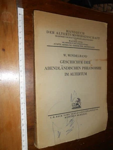 libro :GESCHICHTE DER ABENDLÄNDISCHEN PHILOSOPHIE 1923 - Picture 1 of 2