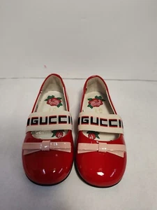 Scarpe ballerine Gucci bambina rosse in vernice misura 4 - Foto 1 di 11