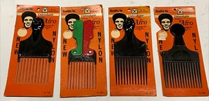 Old School Vintage Afro Pike Comb Lot M.A Industries Peachtree City, Ga. - Picture 1 of 16
