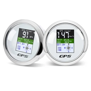 85mm Marine Digital GPS Speedometer Odometer Speed Voltmeter Gauge For Car Boat - Imagen 1 de 13
