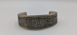 Vintage Handmade adjustable filigree Tibetan bracelet Oriental tribal cuff - Picture 1 of 6