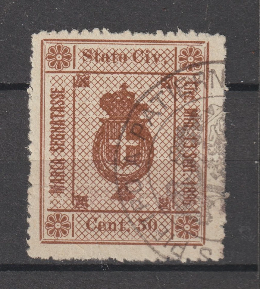 Italy Cinderellas Revenue Stamp Fiscal Diritto Stato Civile Marca Segnatassa - Image 1 of 1