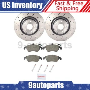 Brembo Front Brake Kit Rotors Ceramic Pads for 2012-2014 Mercedes-Benz SLK250 - Picture 1 of 12