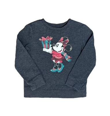 Jumping Beans девочек серый Минни-Маус блестящий Disney Рождественская толстовка размер 5 - Изображение 1 из 4