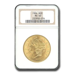 1904 $20 Liberty Gold Double Eagle MS-60 NGC - Picture 1 of 3