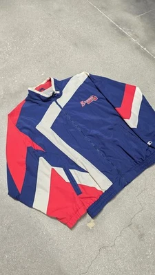 Chaqueta vintage multicolor Starter Atlanta Braves/MLB con cremallera (XL) Foto 1 de 4