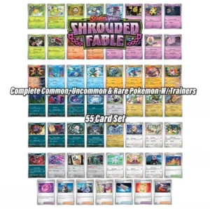 Pokemon Shrouded Fable Complete Base Set 1-64 Common/Uncommon/Rare 55 cards - Picture 1 of 12
