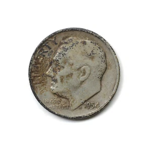 1954-D Roosevelt Silver 10¢ Dime Circulated US Coin - Picture 1 of 2