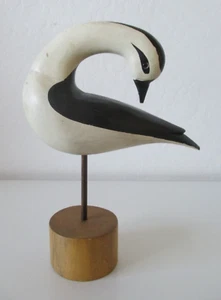 Vintage Hand Carved & Painted Wood Seabird Seagull Figurine 12" Americana  AZ26 - Picture 1 of 13