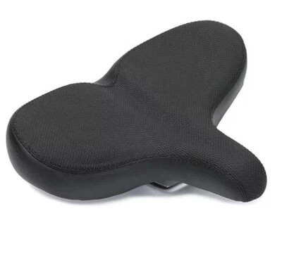 Bicycle Saddle Extra Wide Soft Comfort Bike Seat Men Women Relief Black E-Bike - Image 1 of 4