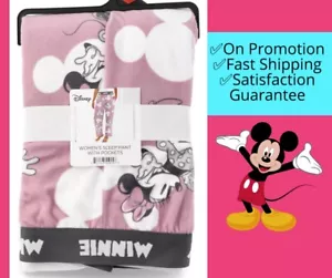 Pantalones de dormir Mickey and Minnie Mouse plus terciopelo para mujer, talla 3X (22W-24W) rosa - Imagen 1 de 15