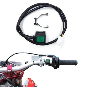 Engine Start Switch Ignition Button Handlebar for Motorcycle Scooter Quad Green - Picture 1 of 3
