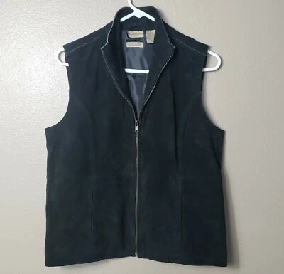 Ruff Hewn Suede Leather Vest With Pockets-Size M - Image 1 of 4