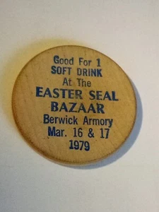 Ficha de madera níquel sello de Pascua bazar Berwick Armory 1979 - Imagen 1 de 2