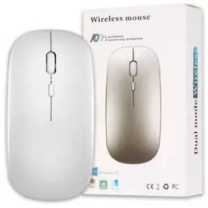 Office Mouse Wireless with USB Receiver for Mac/Android/Windows PC/Tablet, White - Picture 1 of 7