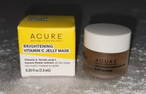 Acure Brightening Vitamin C Jelly Mask, 100% Vegan, Mini Size (0.25 OZ / 7.3 mL) - Picture 1 of 4